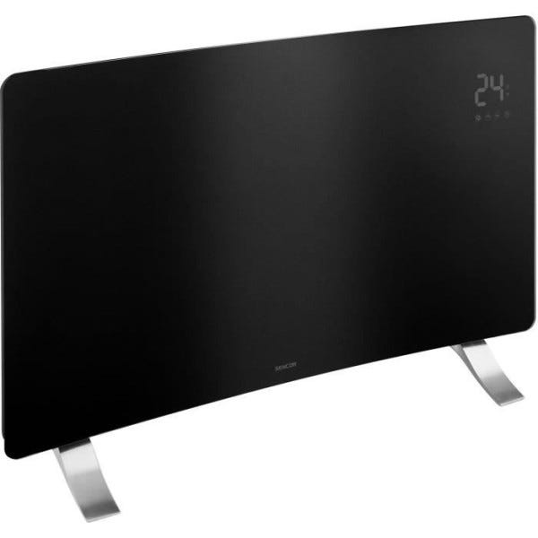 Radiador inteligente Wi-Fi en verre - SENCOR - SCF 4741BK - 2400 W - 2 níveis - Termostato - Preto - 5