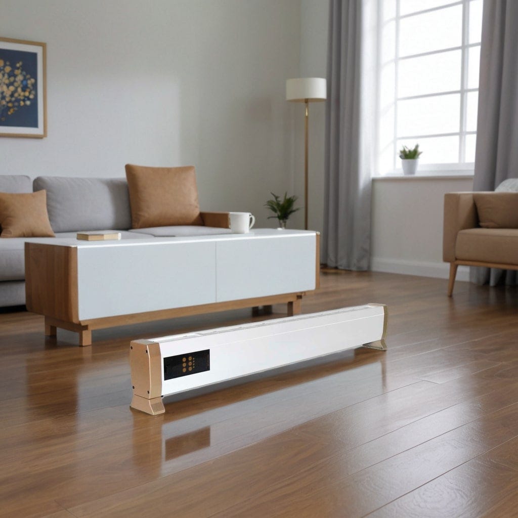 Termoconvettor elétrico branco em metal 1800W com controle touch e remoto, aquecimento silencioso por convecção natural - MPC Alacant 1800W - 1