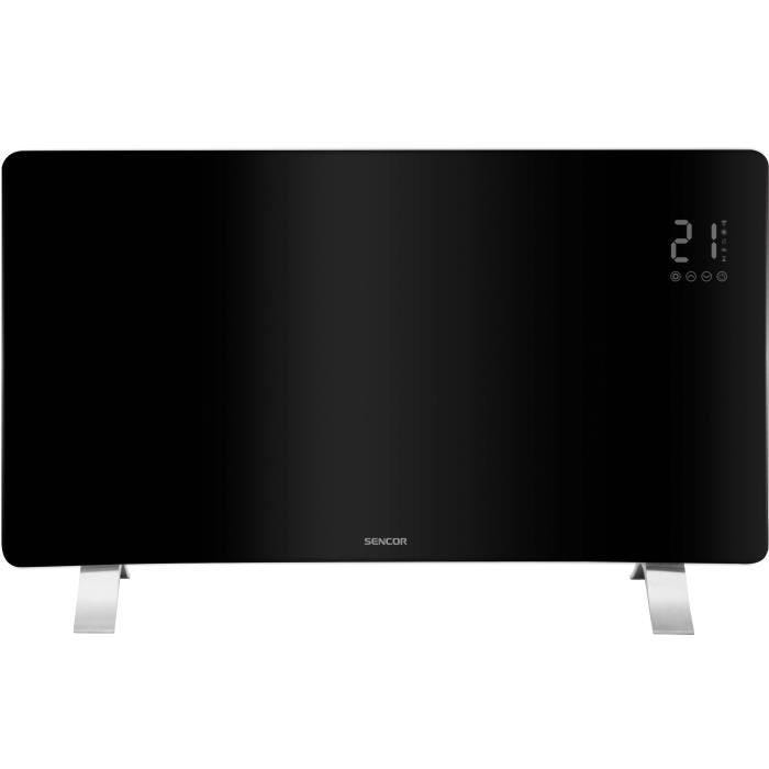 Radiador inteligente Wi-Fi en verre - SENCOR - SCF 4741BK - 2400 W - 2 níveis - Termostato - Preto - 8