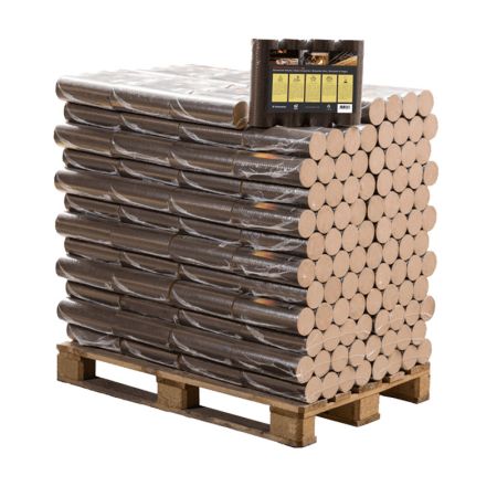 Palete de Briquetes de Madeira de Faia Redondos 960 kg