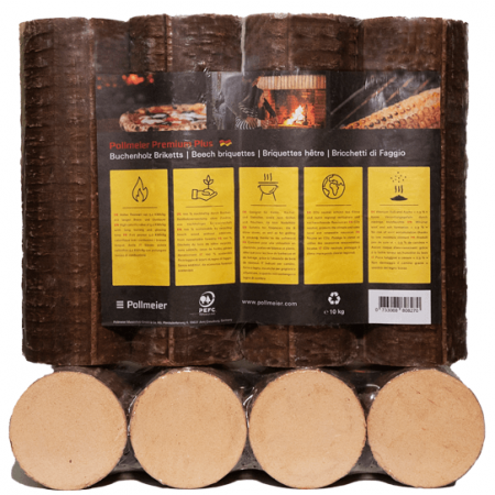 Palete de Briquetes de Madeira de Faia Redondos 960 kg